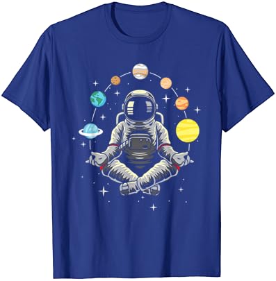 Meditasyon Astronot-Galaxy Spaceman Astronom Cosmos T-Shirt