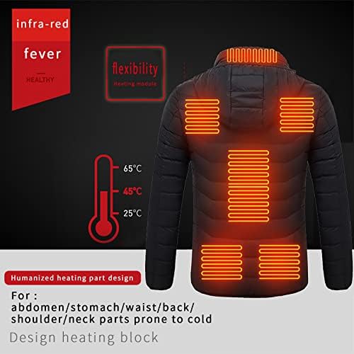 Lolmot Erkekler ısıtmalı ceket Palto Hafif Açık sıcak giyim ısıtmalı sürme kayak balıkçılık ile şarj ısıtmalı ceket