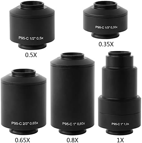Mikroskop Aksesuarları Kiti Yetişkinler için 0.35 X 0.5 X 0.65 X 0.8 X 1X Mikroskop C-montaj Adaptörü Laboratuar