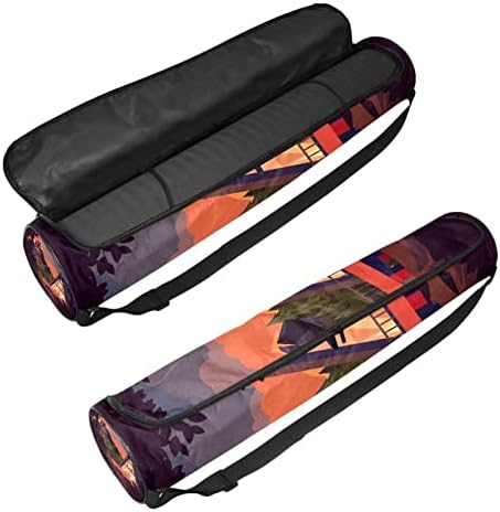 Kabin Ormanda Yoga Mat Taşıma Çantası Omuz Askısı ile Yoga Mat Çantası spor çanta Plaj Çantası