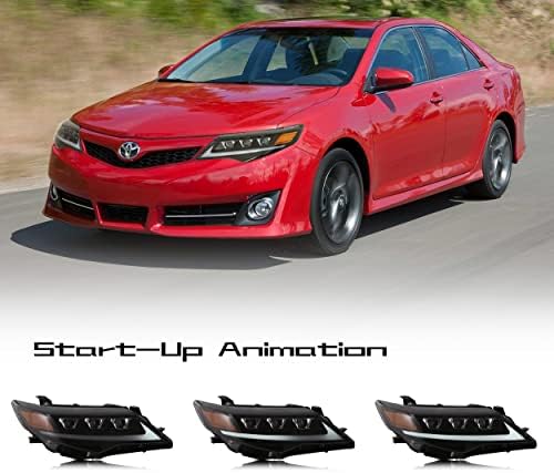 Creayuning far takımı Toyota Camry 2012 için Fit 2013 2014 LED Far Takımı Start-Up Animasyon DRL Sıralı Dönüş Sinyali