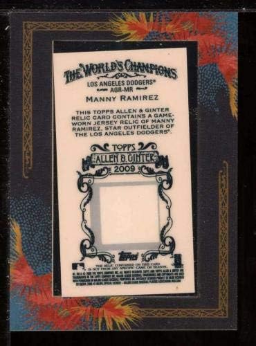 Manny Ramirez Jsy Bir Kart 2009 Topps Allen ve Ginter Kalıntıları MR-Slabbed Beyzbol Kartları