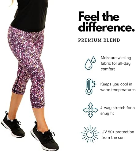 CompressionZ Sıkıştırma Kapri Tayt Kadınlar için-Yoga Kapriler, Koşu Tayt, spor salonu pantolonu