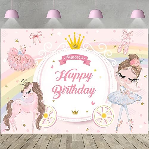 Withu Bale Kız Zemin Glitter Altın Allık Pembe Tutu Taç Prenses Fotoğraf Arka Plan Doğum Günü Partisi Süslemeleri