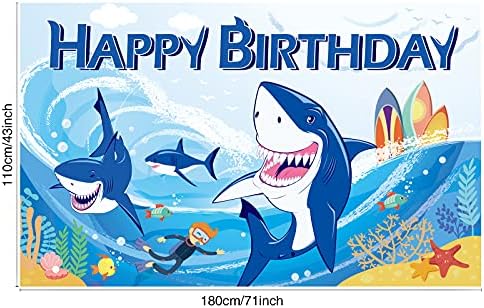 Köpekbalığı Zemin için fotoğraf kabini, Köpekbalığı Mutlu Doğum Günü Afiş, Köpekbalığı Temalı Altında Deniz Arka