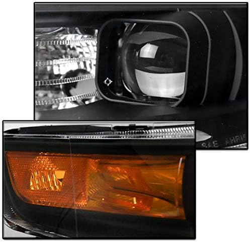 ZMAUTOPARTS LED DRL siyah projektör farlar farlar ile 6.25 mavi LED DRL ışıkları 2004-2008 Acura TSX için