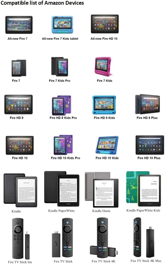 2 Paketi Şarj Yedek Yangın TV Sopa, Tüm Kindle Yangın Tabletler, Samsung S7 S8 Android Telefon ile Uyumlu AC / DC