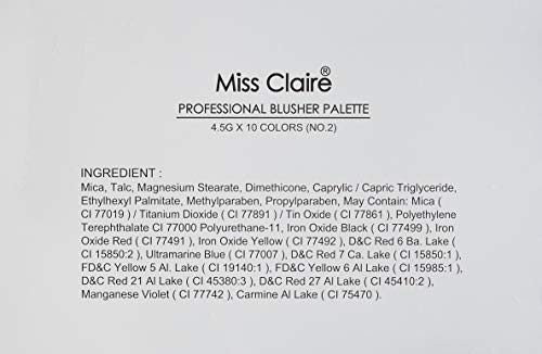 Bayan Claire Profesyonel Allık Paleti 2, Çoklu, 45 g