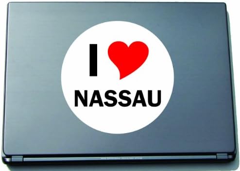 Seviyorum Aufkleber Çıkartma Dizüstü Bilgisayarufkleber Dizüstü Bilgisayar Derisi 297 mm mit Stadtname NASSAU