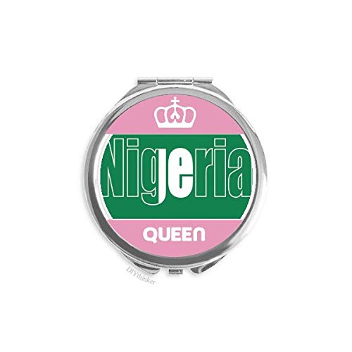 Nijerya ülke bayrağı adı Mini çift taraflı taşınabilir makyaj aynası Kraliçe