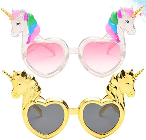 ABOOFAN Kalp Güneş Gözlüğü 2 adet Gözlük Parodi dans parti gözlüğü Komik Sevgi Dolu Kalp Prop Cam Kadın için (Rastgele