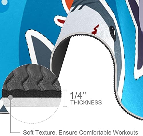 Yoga Mat Sticker Tasarım Sevimli Deniz Hayvanları ile Çevre Dostu Kaymaz Fitness egzersiz matı Pilates ve Zemin Egzersizleri