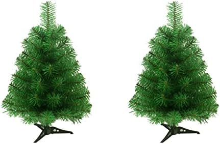 2 adet 60cm Yapay Noel Ağacı Plastik Standı Tutucu Tabanı Noel Ev Partisi Dekorasyon (Yeşil