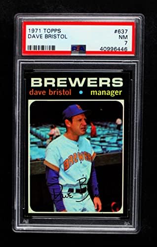 1971 Topps 637 Dave Bristol Milwaukee Bira Üreticileri (Beyzbol Kartı) PSA PSA 7.00 Bira Üreticileri