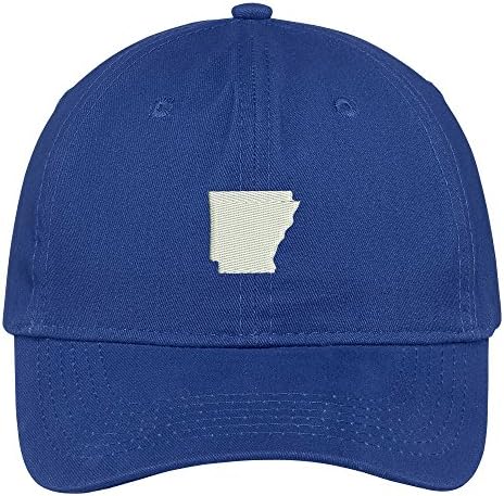 Trendy Giyim Mağazası Arkansas Eyalet Haritası İşlemeli Düşük Profilli Yumuşak Pamuklu Fırçalanmış Beyzbol Şapkası