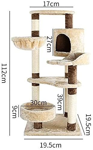 Haieshop Kedi Ağacı Kınamak tırmalama sütunu Kedi Kulesi Sisal Yatak Oyuncaklar Scratcher Kulesi Kedi Ağacı tırmalama