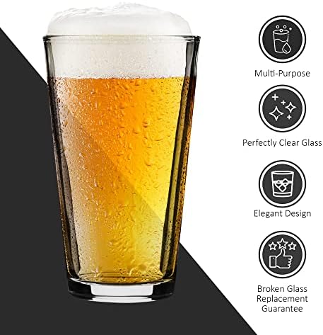 Modvera Bira Bardağı Bardağı-Klasik Bira Bardağı Bardağı, Ev için Bar Bardağı Setleri, Barlar, Partiler, İçmek, Kokteyl