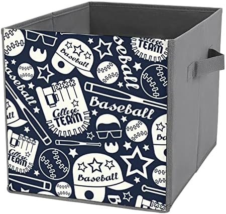 Beyzbol Katlanabilir eşya kutuları Temelleri Katlanır Kumaş Saklama Küpleri Organizatör kulplu kutular