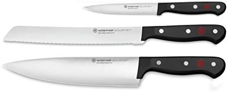 Wüsthof Gurme 3'lü Şef Bıçağı Seti ve Çekmecede 7 Yuvalı Bıçak Saklama