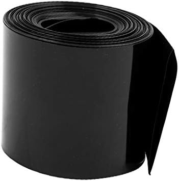 Yeni Lon0167 60mm düz özellikli genişlik 7.1 M uzunluk güvenilir etkinlik PVC ısı borusu shrink siyah 18650 Pil paketi(ıd:285