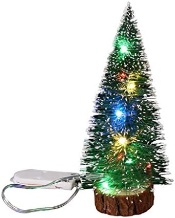 Yoyorule noel süslemeleri masaüstü dekorasyon LED ışıkları ile Mini noel ağacı noel süslemeleri, noel masaüstü biblo