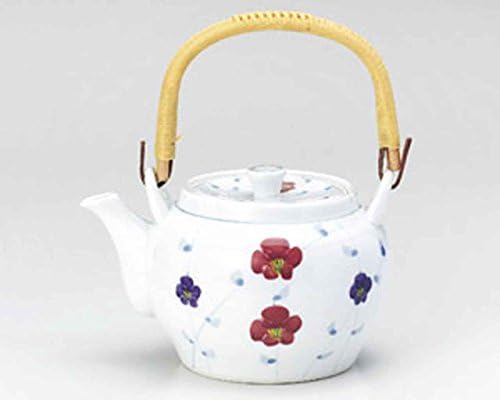 Japonya'da Yapılan Erik Çiçeği 1800cc Japon Çaydanlık Beyaz porselen