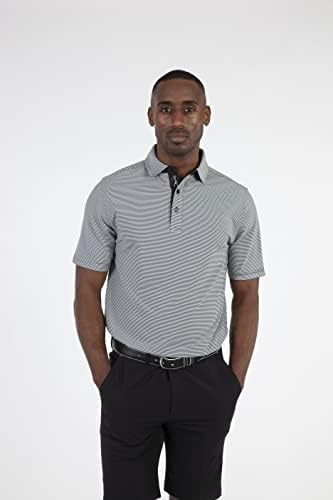 Bobby Jones Golf Giyim Forması 2X2 Besleme Mini Besleme Şerit Nem Esneklik Kısa Kollu Spor Polo Erkekler için