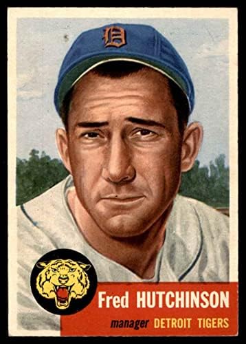 1953 Topps 72 Fred Hutchinson Detroit Kaplanları (Beyzbol Kartı) VG Kaplanları