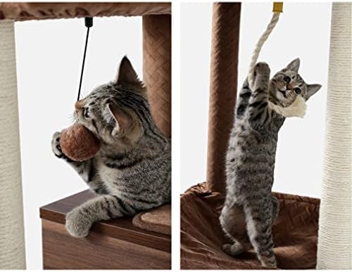 GRETD Kedi Yavru tırmalama sütunu Ağacı Oyuncak Fare ile Üst Düzey Yatak Rahatlatıcı Scratch Sisal Oynamak için (Renk