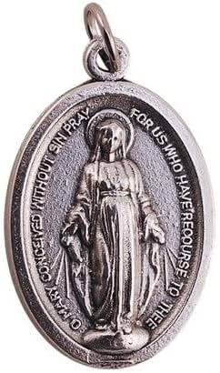 Shibomapping Toplu Satın 100 Adet-Mucizevi Madalya 1 Lot 100 Madalya Yüzük - Mary Our Lady of Grace