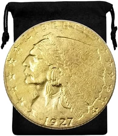Kocreat Kopya 1927 Hint Baş Kartal Altın Sikke 2.5 Dolar-Çoğaltma ABD Hatıra Sikke Şanslı Sikke Hobo Sikke Morgan