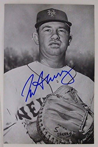 NORM SHERRY New York Mets Dodgers İmzalı İmzalı 3x5 Kartpostal 16F-MLB Kesim İmzaları
