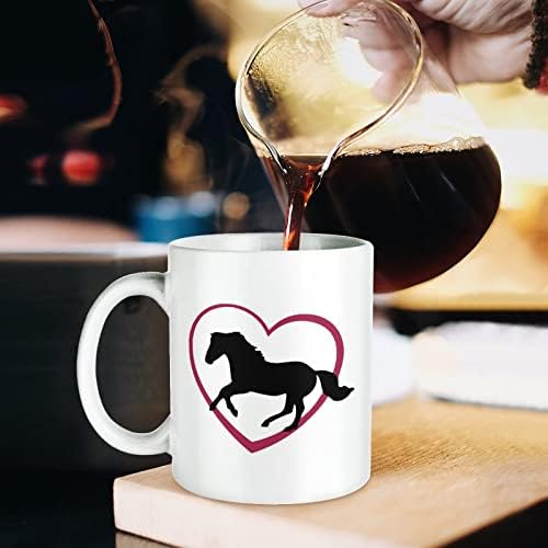 Dörtnala At Kalp Baskı Kupa kahve bardağı Seramik çay bardağı Komik Hediye Logo Tasarımı ile Ofis Ev için Kadın Erkek-11