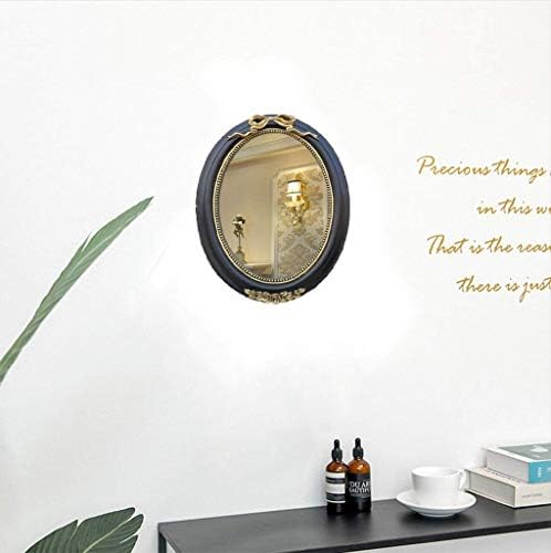 LXDZXY Aynalar, Makyaj Aynası Oval Ayna, İlmek Kız Makyaj Aynası Su Geçirmez Banyo Güzellik Aynası Kitabevi Retro