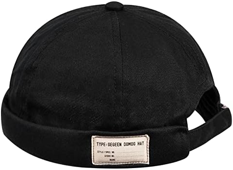 Croogo Unisex Vizörsüz Kap Pamuklu Denim Brimless Docker Kap Haddelenmiş Manşet Liman Şapka Yaz beyzbol şapkası