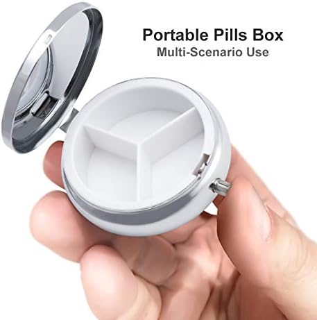 Hap Kutusu noel hediyesi Yuvarlak İlaç tablet kılıfı Taşınabilir Pillbox Vitamin Konteyner Organizatör Hap Tutucu