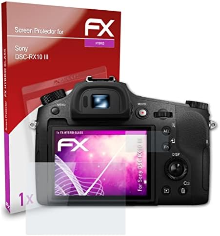 Sony DSC-RX10 III Cam Koruyucu ile Uyumlu atFoliX Plastik Cam Koruyucu Film, Plastikten 9H Hibrit Cam FX Cam Ekran