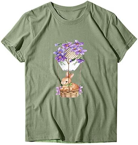 Kadınlar için yaz Üstleri Kadın T-shirtü Crewneck Paskalya PrintingDailyLoose Bluzlar Tops Tenis Gömlek Kadın