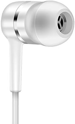 WooAwesome 5'li Kablolu Kulaklıklar, Dahili Mikrofonlu ve Uzaktan Kumandalı Kulak İçi Kulaklıklar, Beyaz