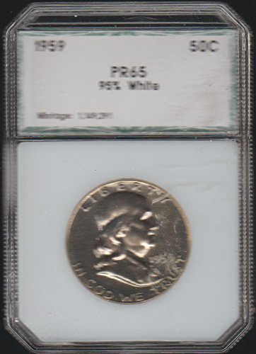 1959 Franklin (1948-1963) Yarım Dolarlık PR - 65 PCI