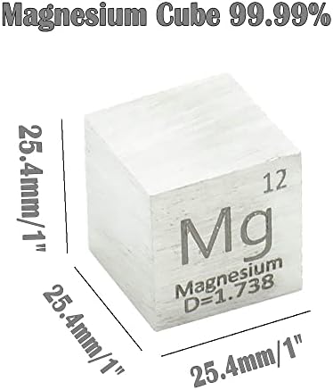 Magnezyum Yoğunluğu Küp 1 Büyük Püskürtme Hedef Mg Periyodik Tablo Koleksiyonu için Geeks Elemanı Avcısı DIY Ekran