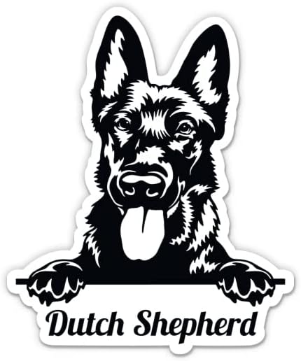 Hollandalı Çoban Köpeği Sticker-3 laptop etiketi - Su Geçirmez Vinil Araba, Telefon, Su Şişesi-Hollandalı Çoban Çıkartması