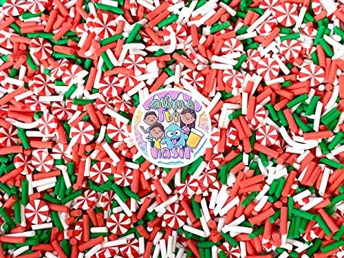 50g Jingle Bell Noel Polimer Kil Sprinkles Renkli Sahte Şeker Tatlılar Şeker Kristalleri Sprinkles Decoden Reçine