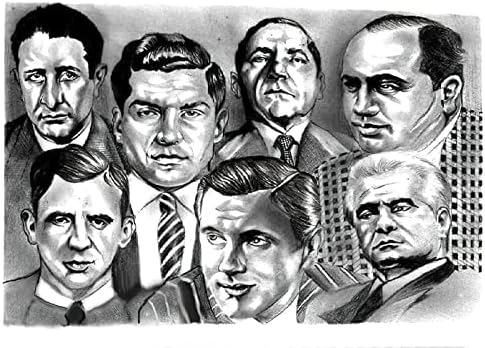 Al Capone Bugsy Siegel John Gotti Gangster Posterler Mafya Duvar dekor sanatı Baskılar Tuval Gangster (16x24 inç