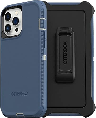 Iphone 12 Pro Max OtterBox Defender Serisi Kapak Mavi Beyaz Kemer Klipsi ile