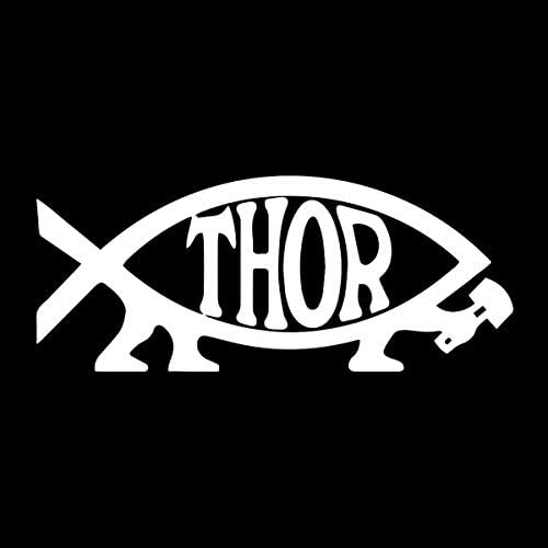 EvolveFİSH Thor Balık Hava Koşullarına Dayanıklı Vinil Çıkartma- [Beyaz] [5]