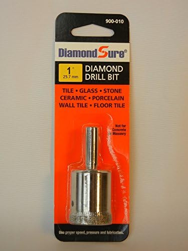 1 25.7 mm DiamondSure Elmas Matkap Ucu Delik Testere Cam, Fayans, Granit, Seramik, Porselen, Taş