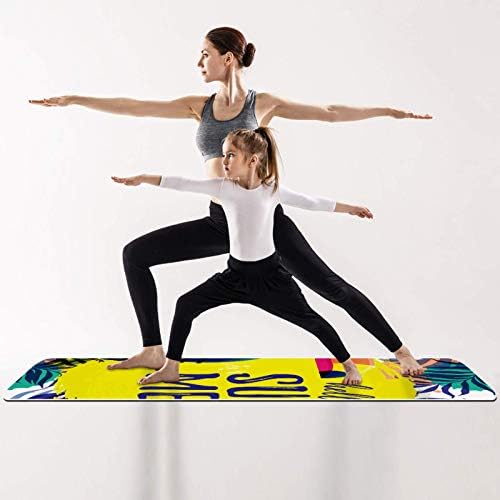 Unicey Egzotik Toucan Merhaba Yaz Yaprakları Kalın Kaymaz Egzersiz ve Fitness 1/4 Yoga mat Yoga Pilates ve Zemin