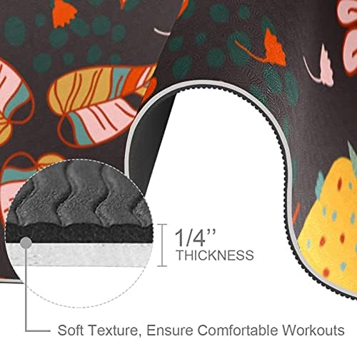 Siebzeh Sevimli Baykuşlar Ayçiçeği Yaprakları Premium Kalın Yoga Mat Çevre Dostu Kauçuk Sağlık ve Fitness Her Türlü