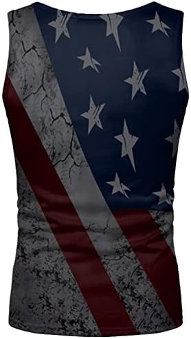 XXBR erkek Tüm Baskı Tankı Üstleri Nefes Yaz Casual Kolsuz Gömlek Amerikan Bayrağı Baskı Spor Spor Plaj Yelek